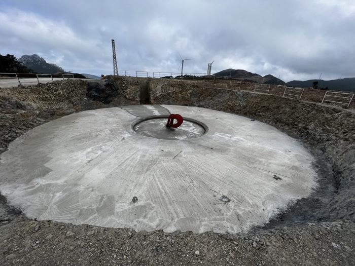 Massif de fondation d’éolienne